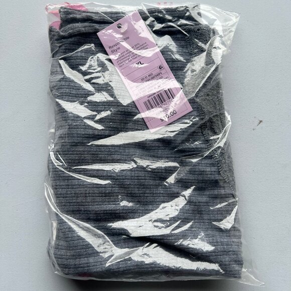 Wild Fable Women's Lace Trim Tiny Tank Top Heather Gray XL - Picture 2 of 4